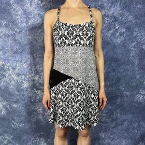 Lola Black & White Athleisure Sun Dress Sz M